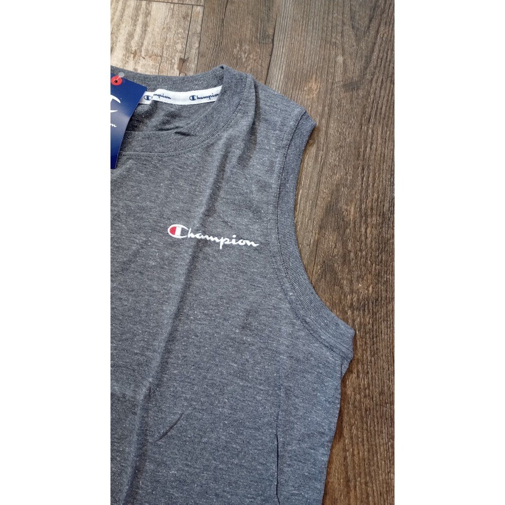 NWT Women's Champion Powerblend Muscle Tee in Heather Gray, Size Large - Picture 2 of 6